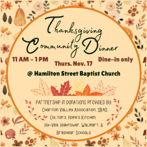 Thanksgiving Community Dinner Flyer