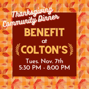 Thanksgiving Community Dinner Fundraiser Flyer